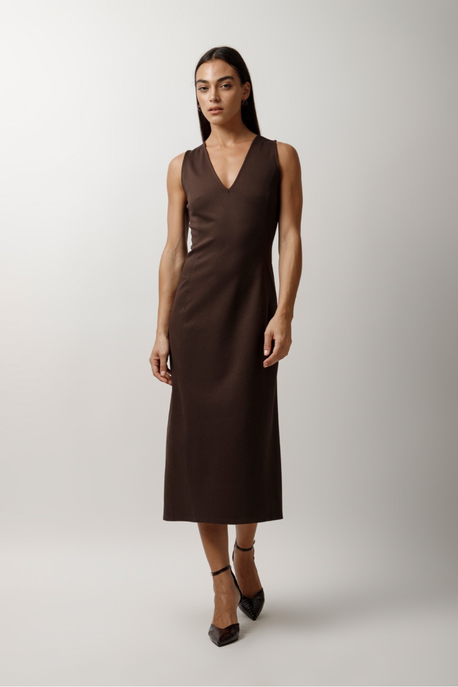 SLIT MIDI PENCIL DRESS