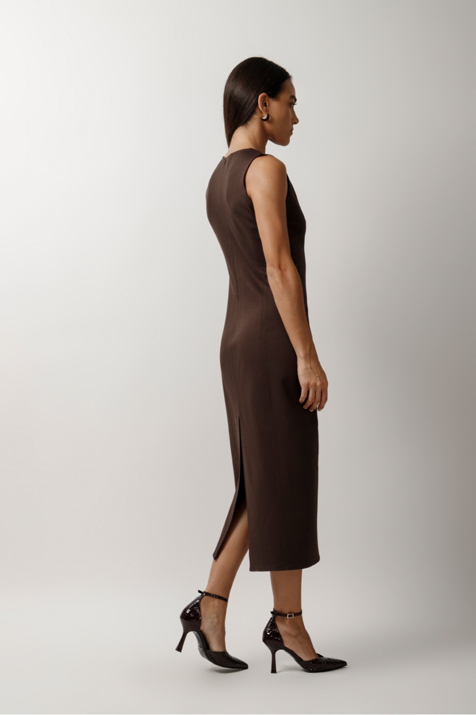 SLIT MIDI PENCIL DRESS