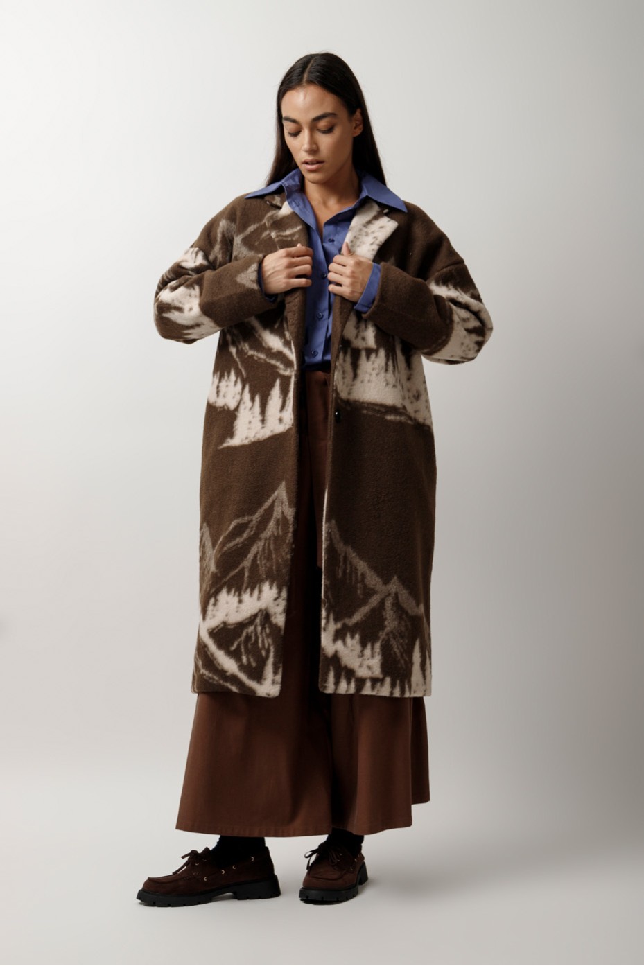 OVERSIZED PRINTED COAT