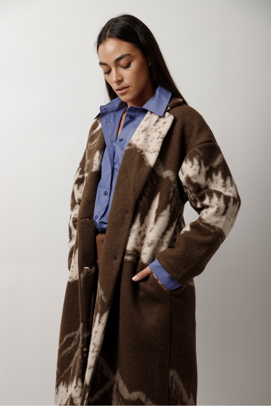 OVERSIZED PRINTED COAT
