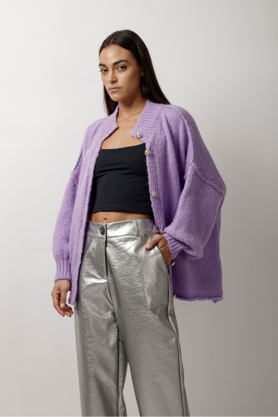 ECO LEATHER CROP PANTS