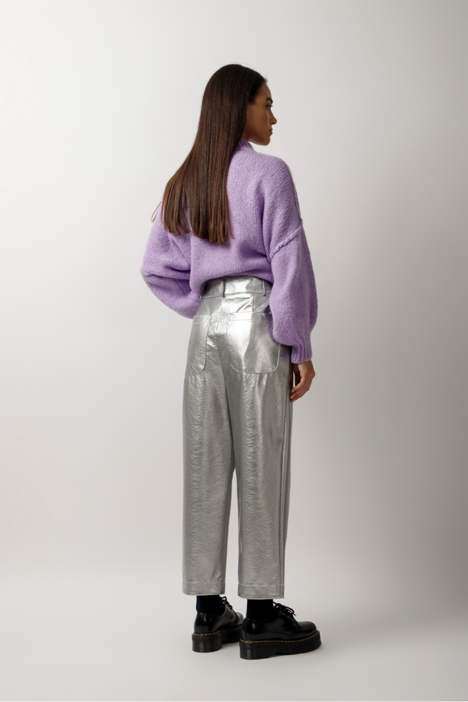 ECO LEATHER CROP PANTS