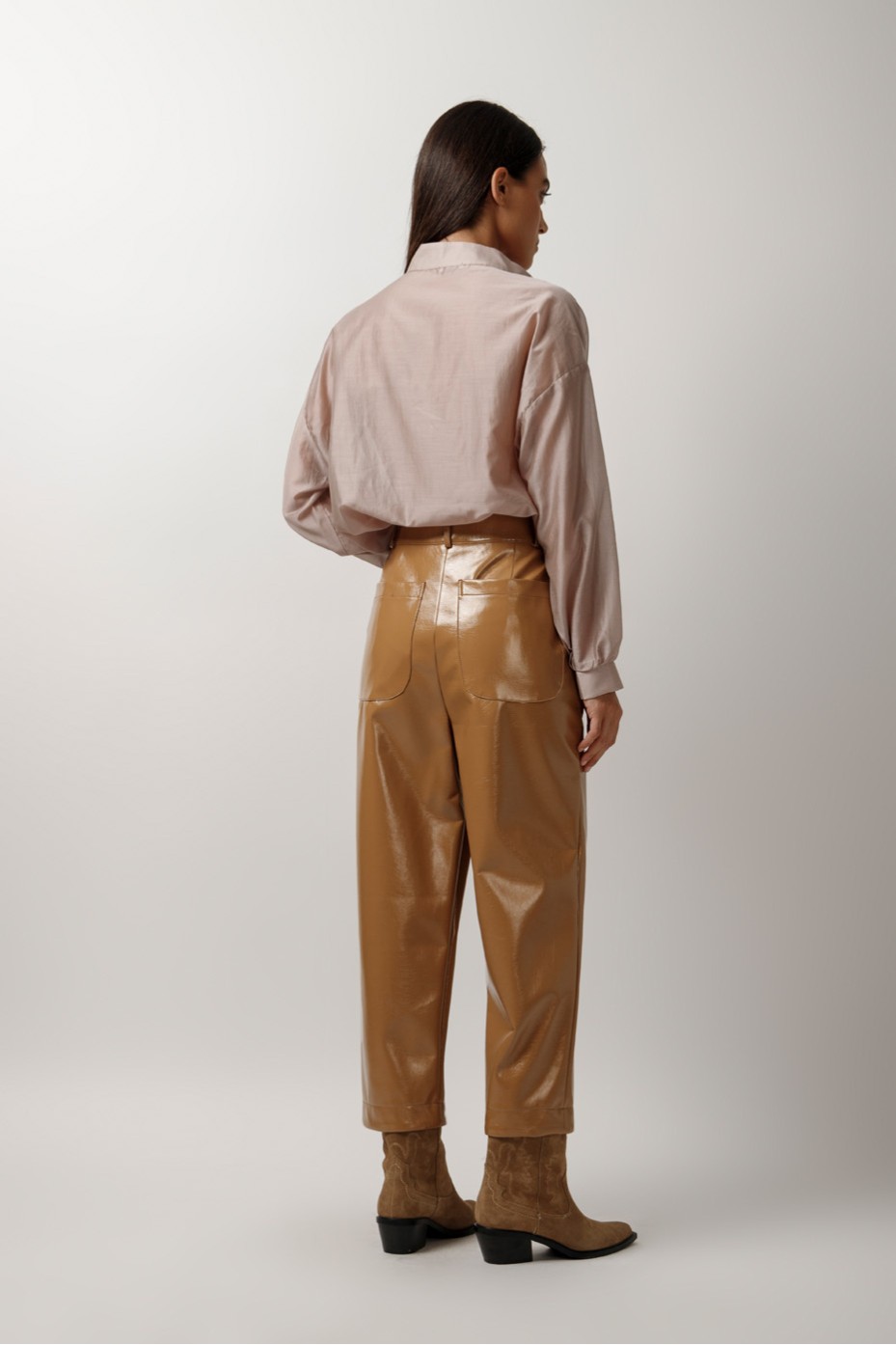 ECO LEATHER CROP PANTS