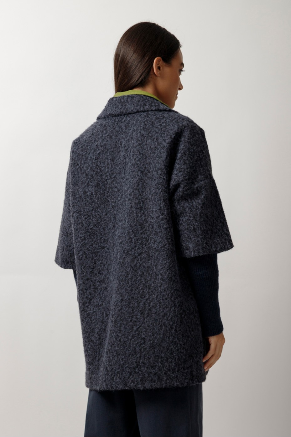 SOFT JACKET WITH KNITTED SLEEVES