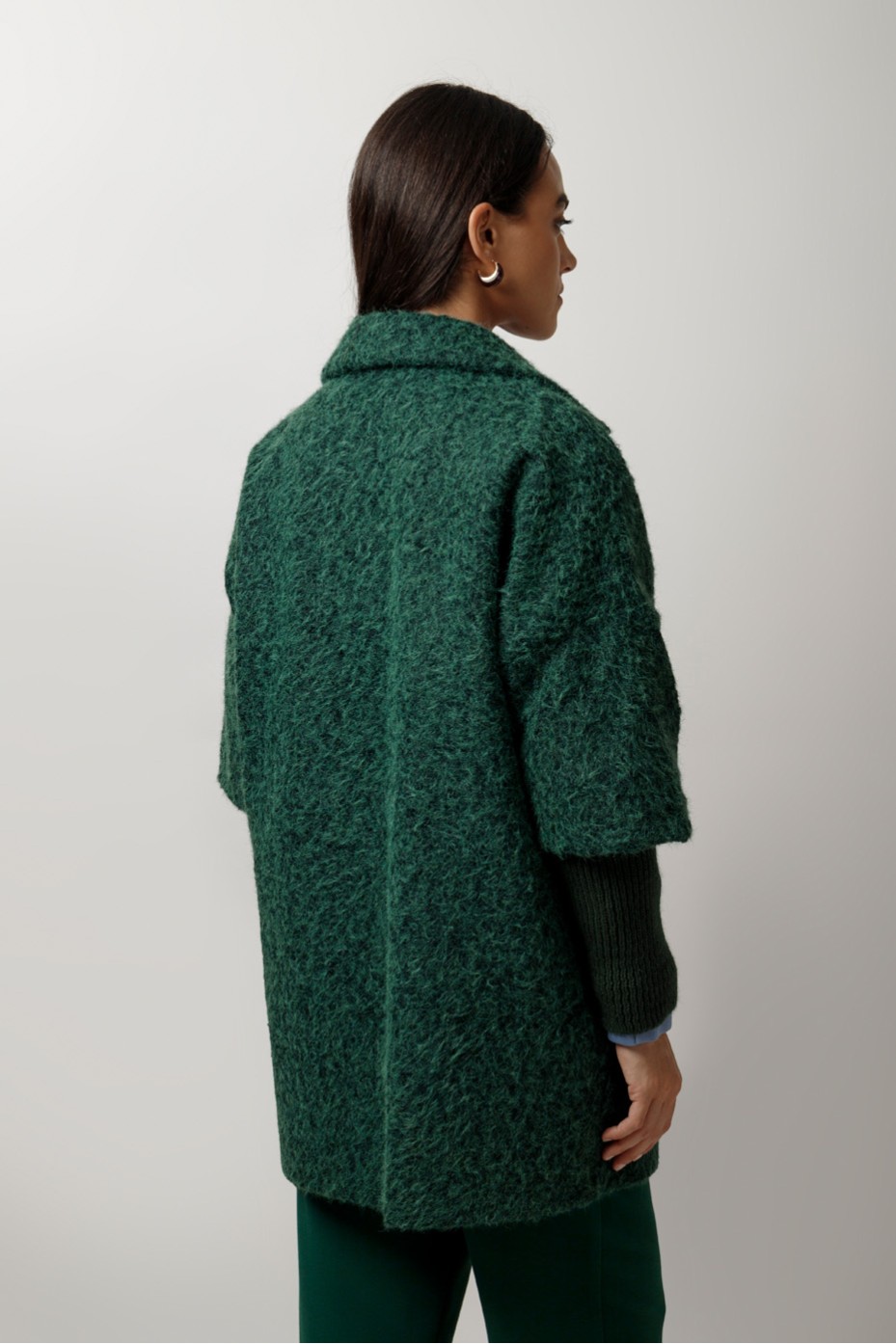 SOFT JACKET WITH KNITTED SLEEVES