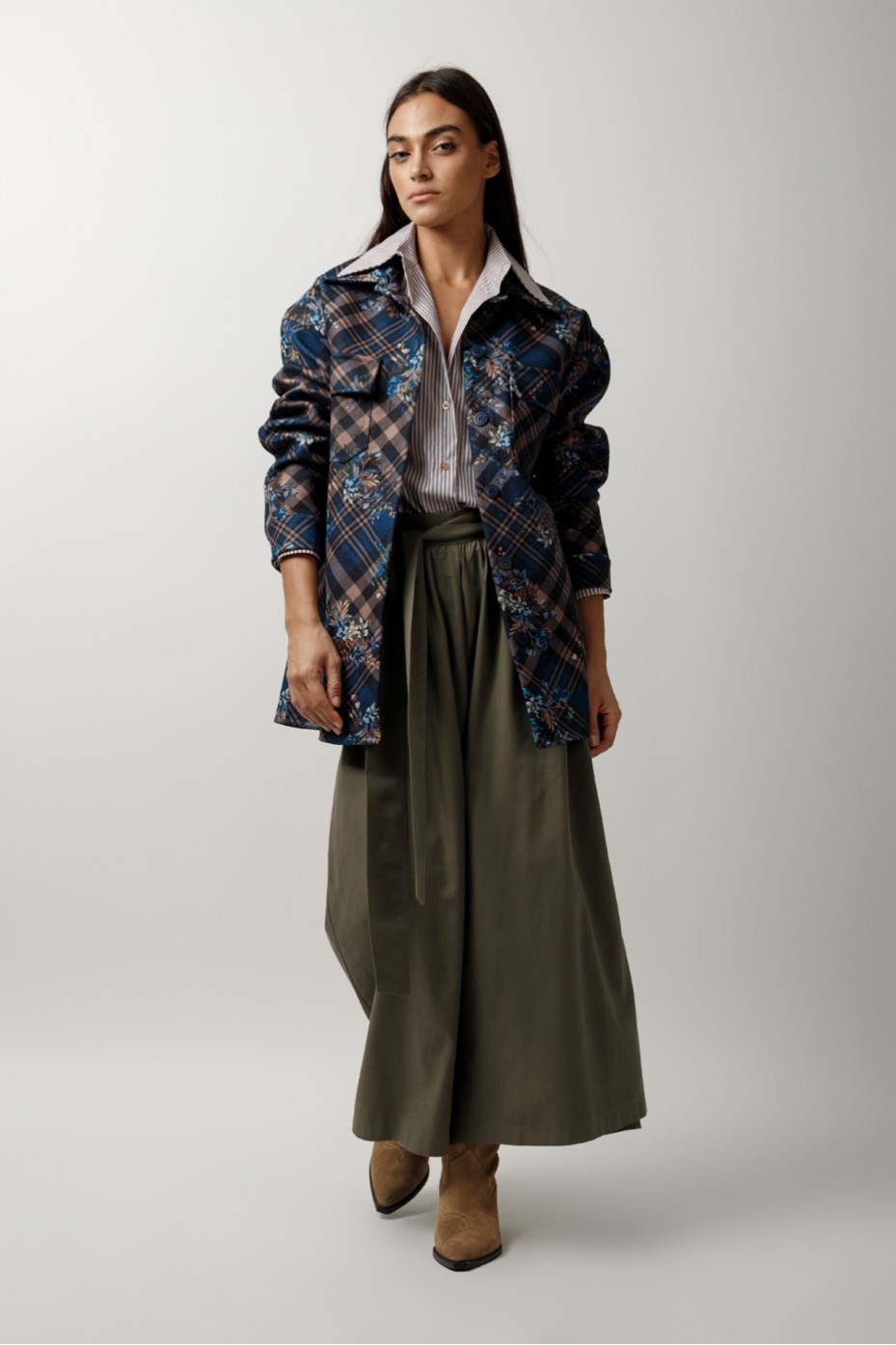 PLAID PRINTED JACKET