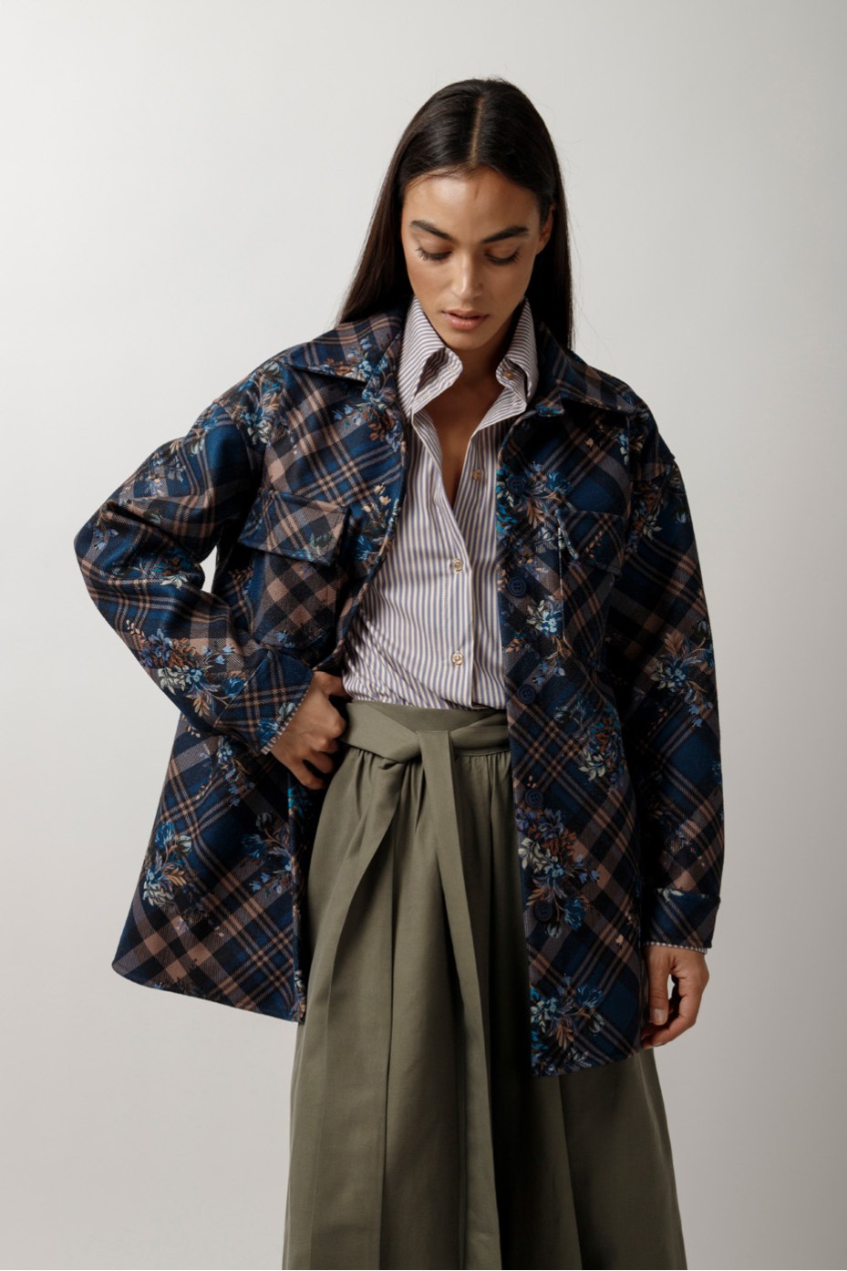 PLAID PRINTED JACKET