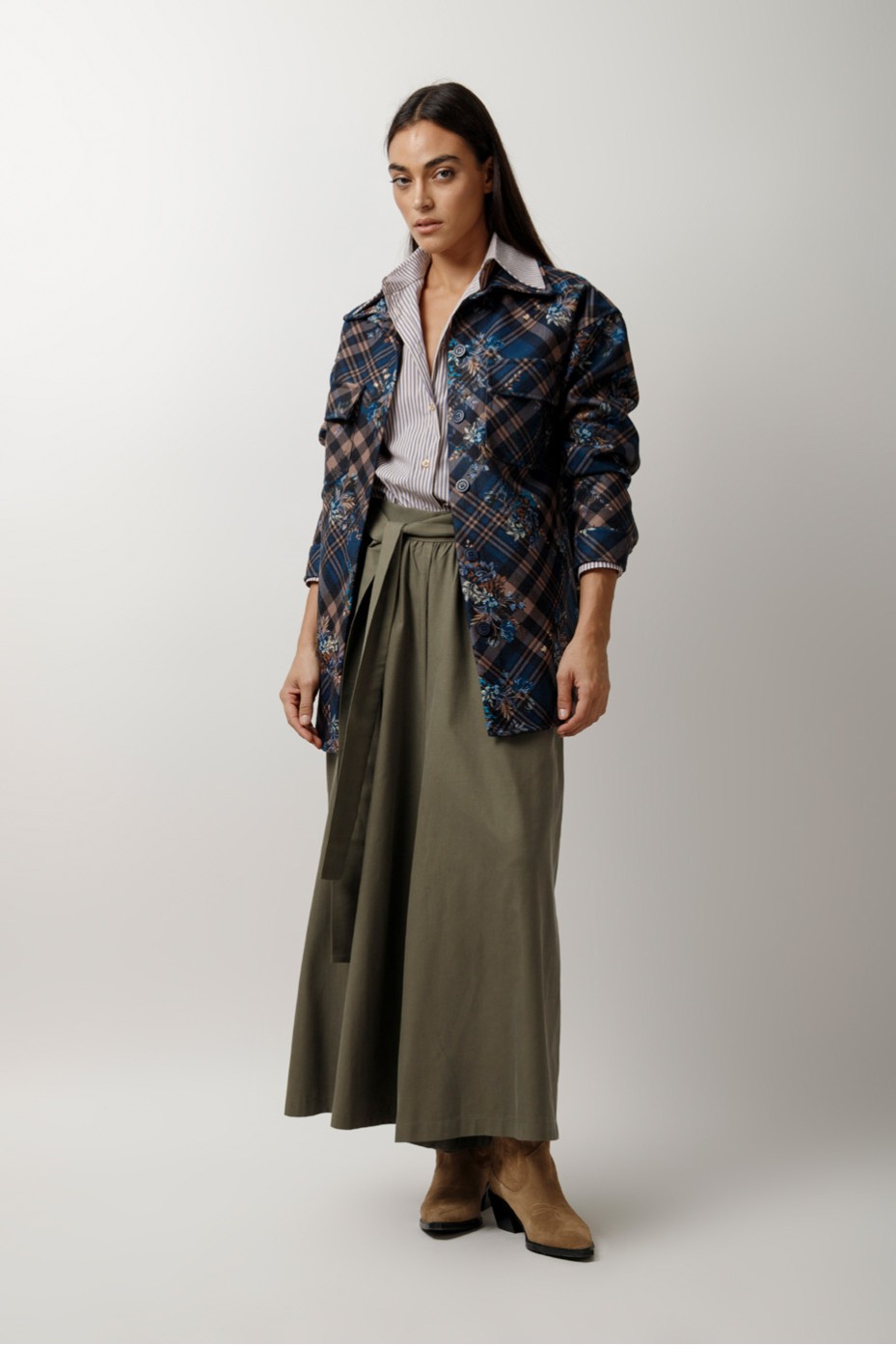 PLAID PRINTED JACKET
