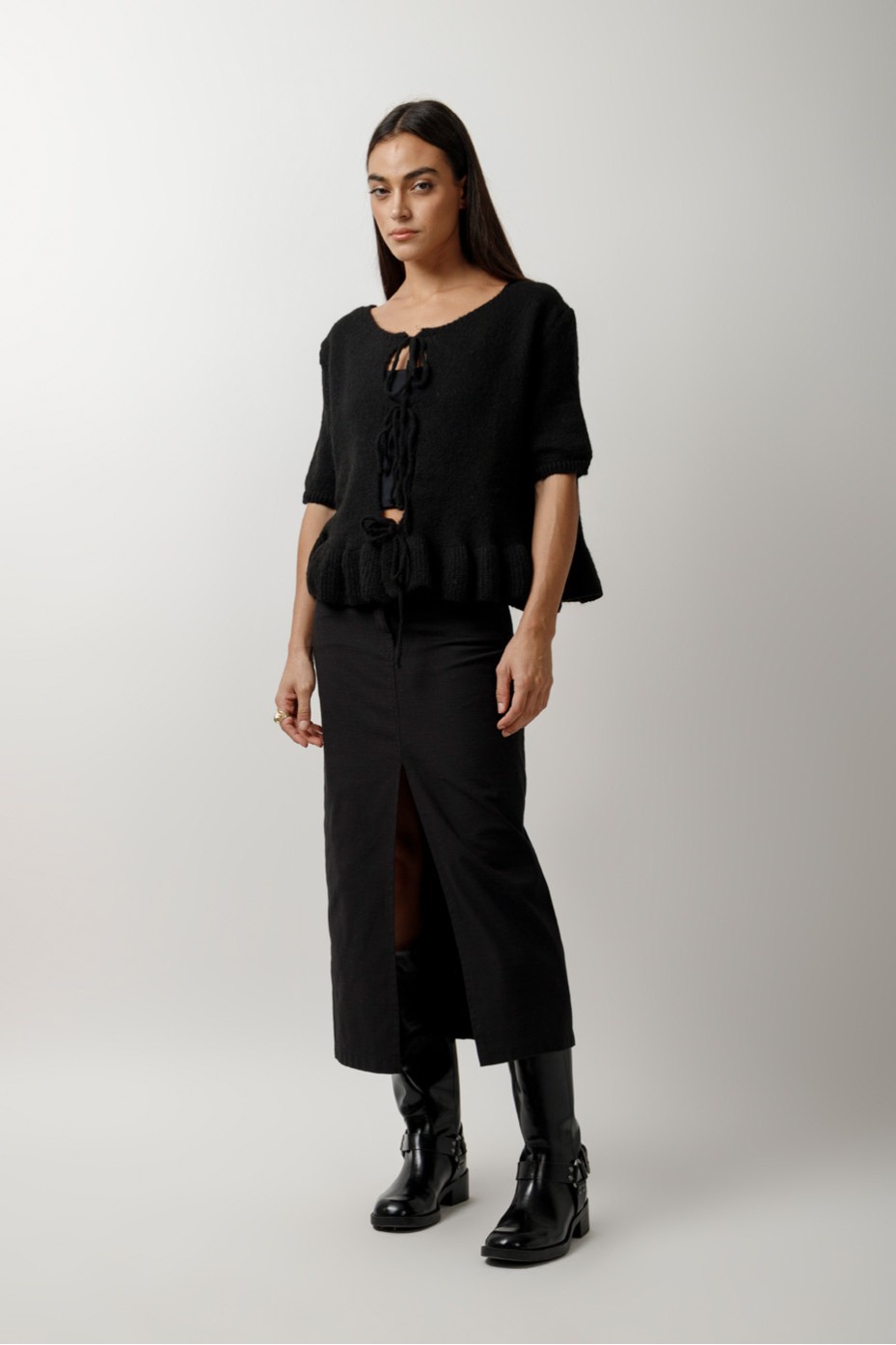 PENCIL SKIRT WITH RIP