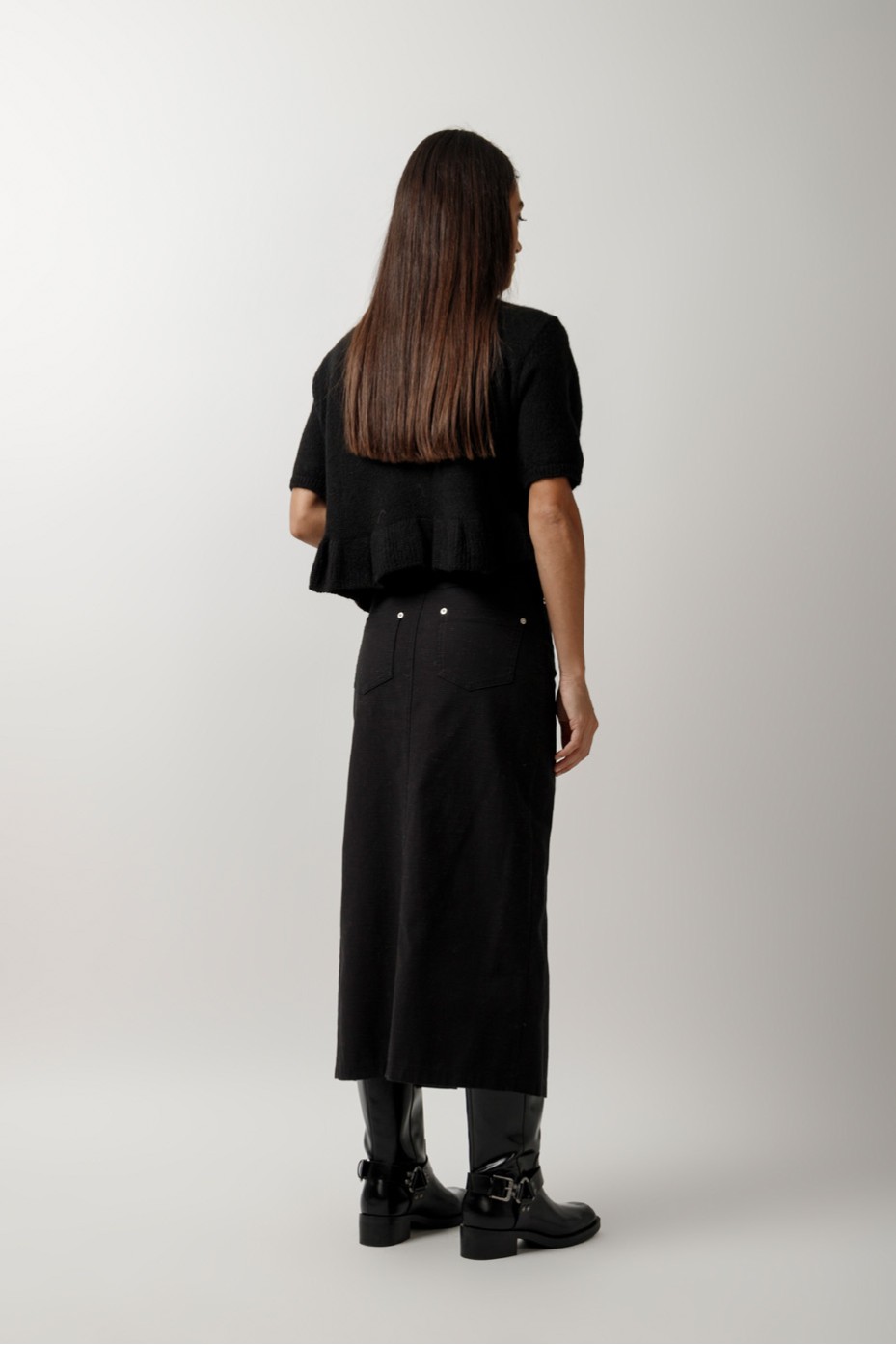 PENCIL SKIRT WITH RIP