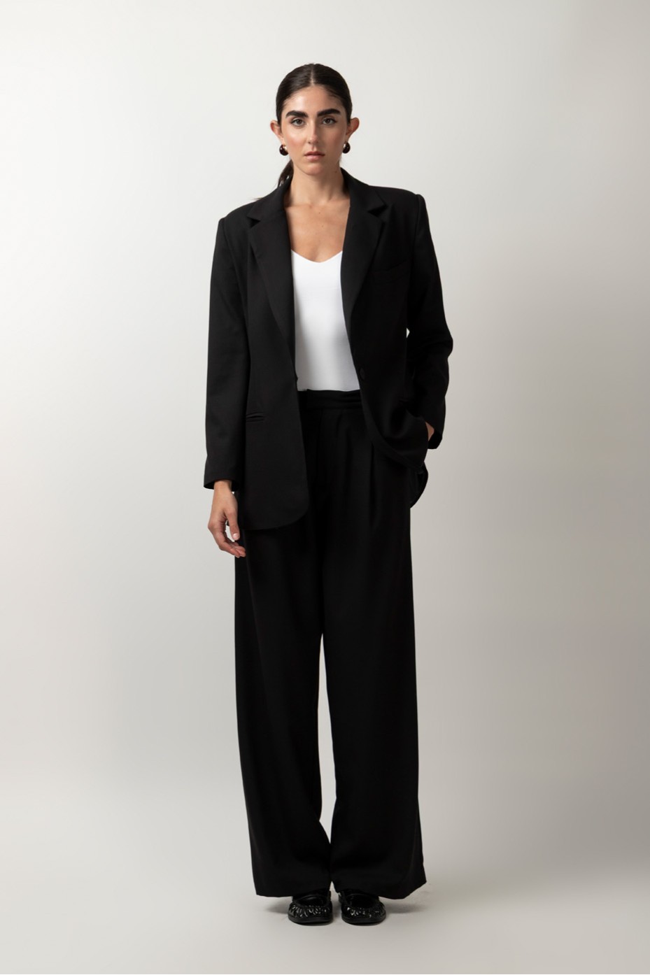 HIGH WAISTED PANTS WITH PLEATS