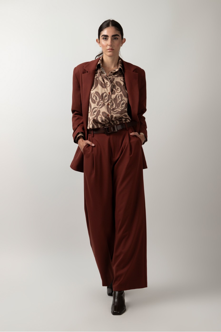 HIGH WAISTED PANTS WITH PLEATS