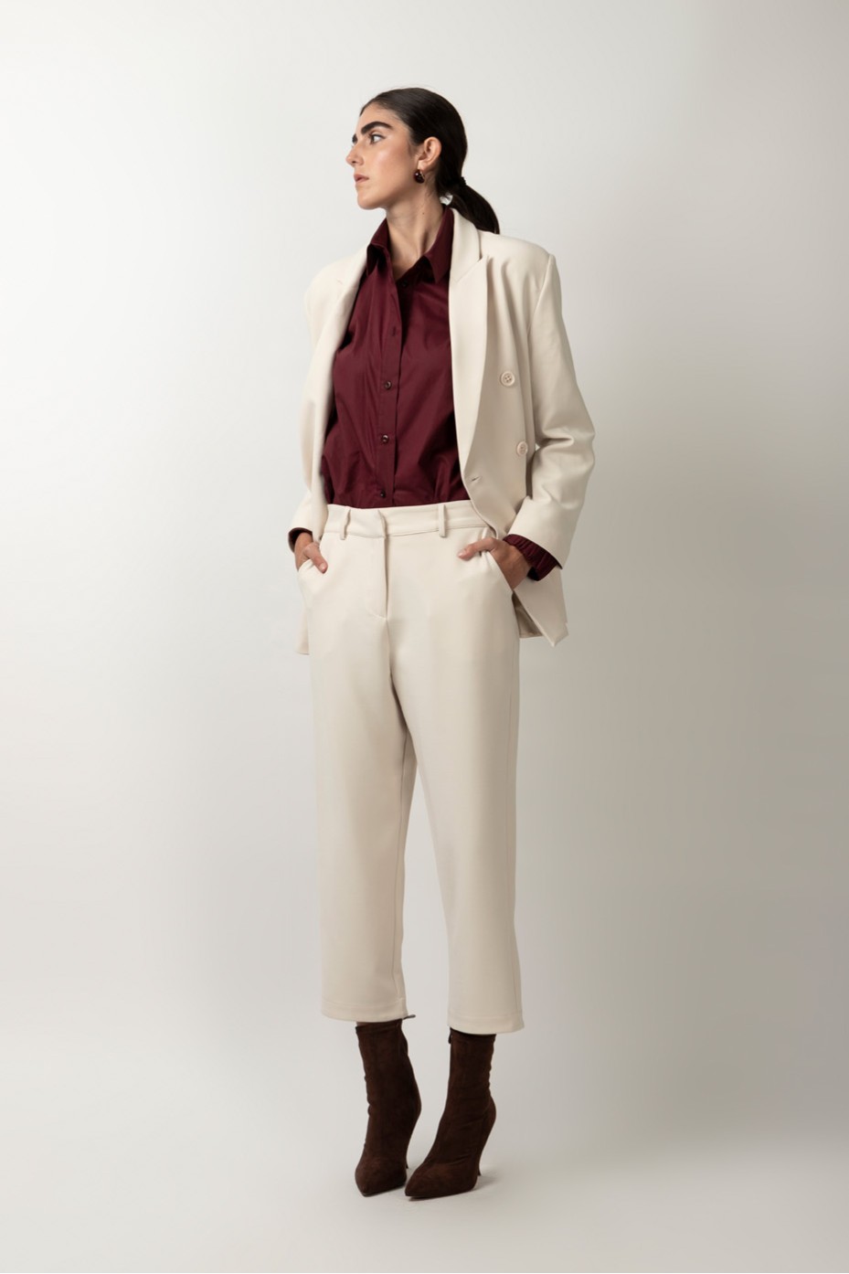 CROP PANTS WITH ELASTIC