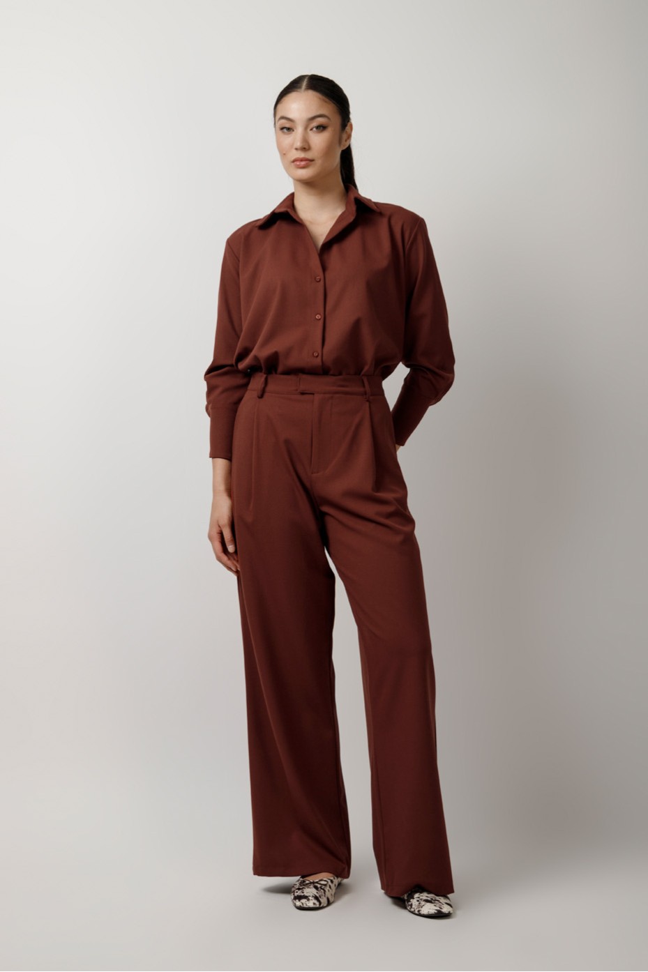 HIGH WAISTED PANTS WITH PLEATS