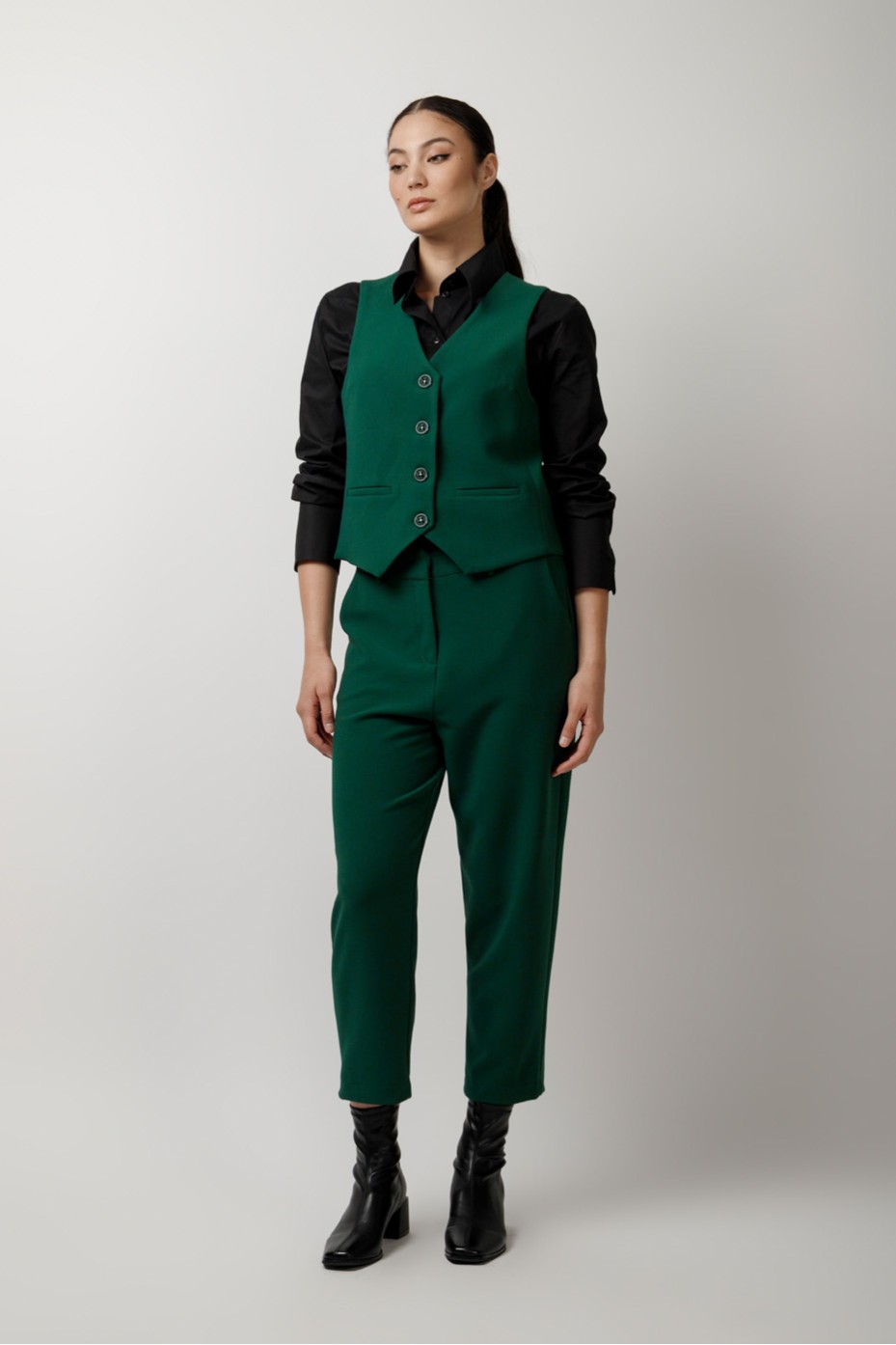 CROP PANTS WITH ELASTIC