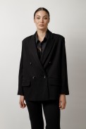 WIDE BLAZER WITH CROSS CLOSURE