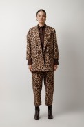 ANIMAL PRINT BLAZER WITH RIPS