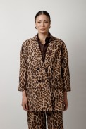 ANIMAL PRINT BLAZER WITH RIPS