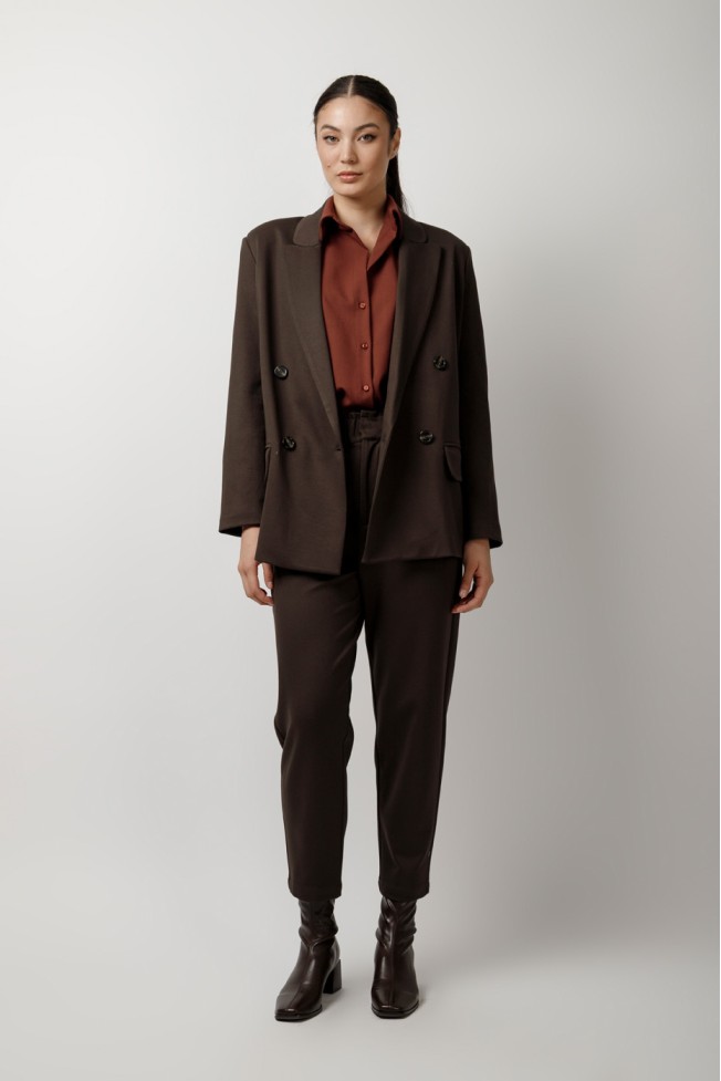 CROP PANTS WITH ELASTIC WAIST