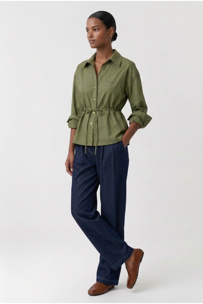 MID-LENGTH SHIRT WITH BELT