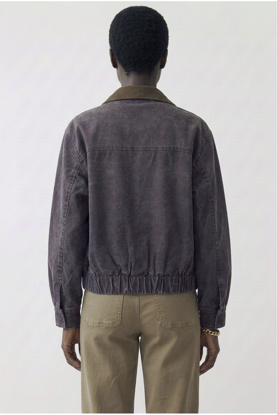 COTTON JACKET WITH CORDUROY COLLAR | HELMI