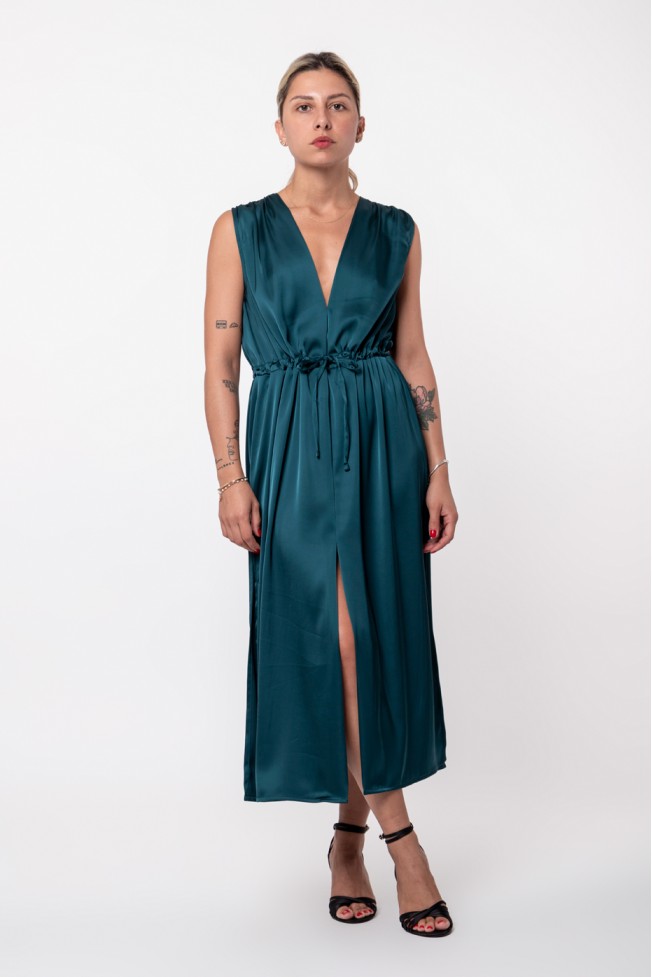 DRESS WITH V NECKLINE ZOE BLACK