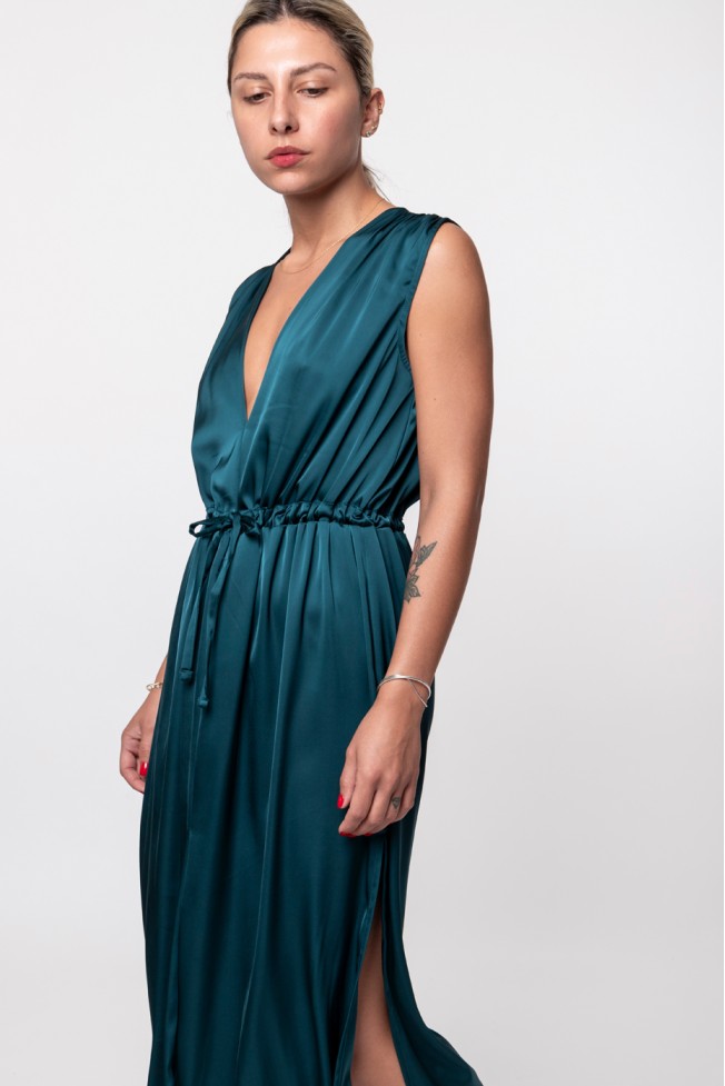 DRESS WITH V NECKLINE ZOE BLACK