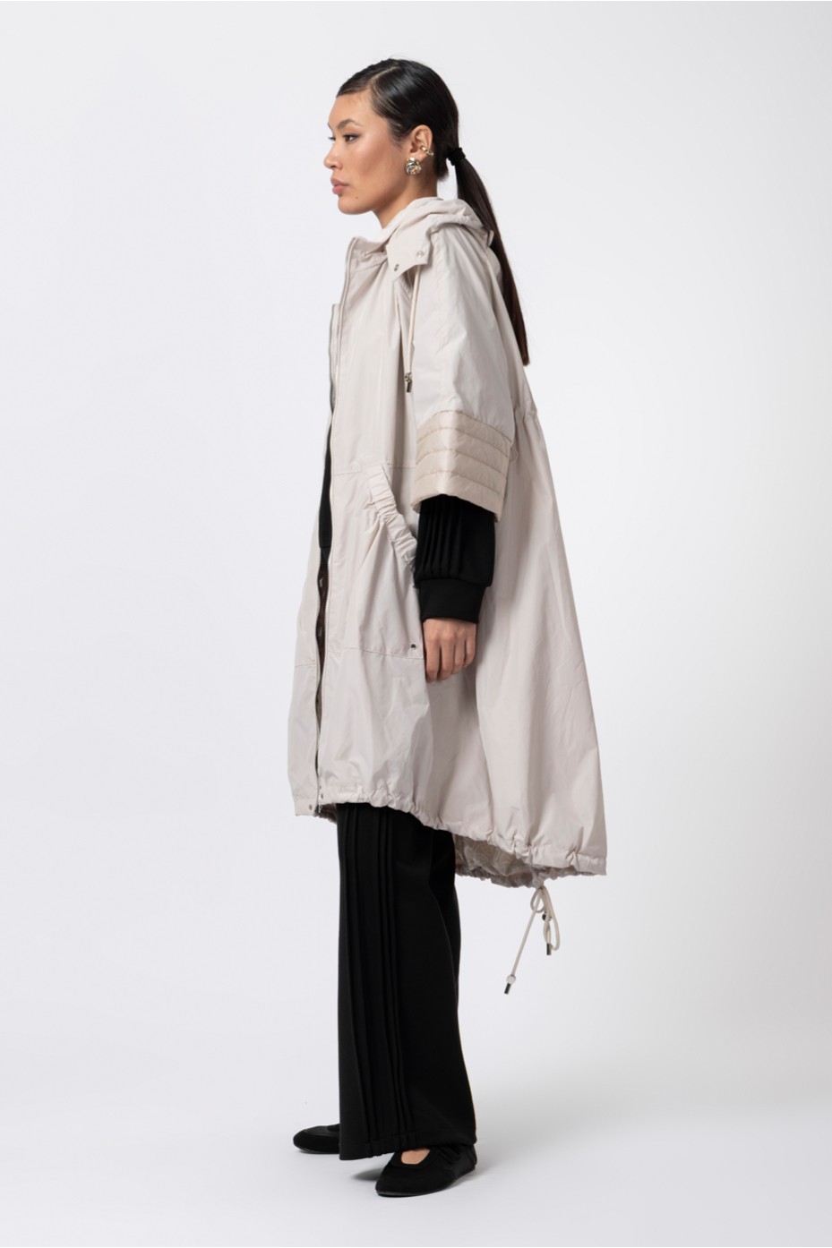 TRENCH COAT WITH SHORT SLEEVES