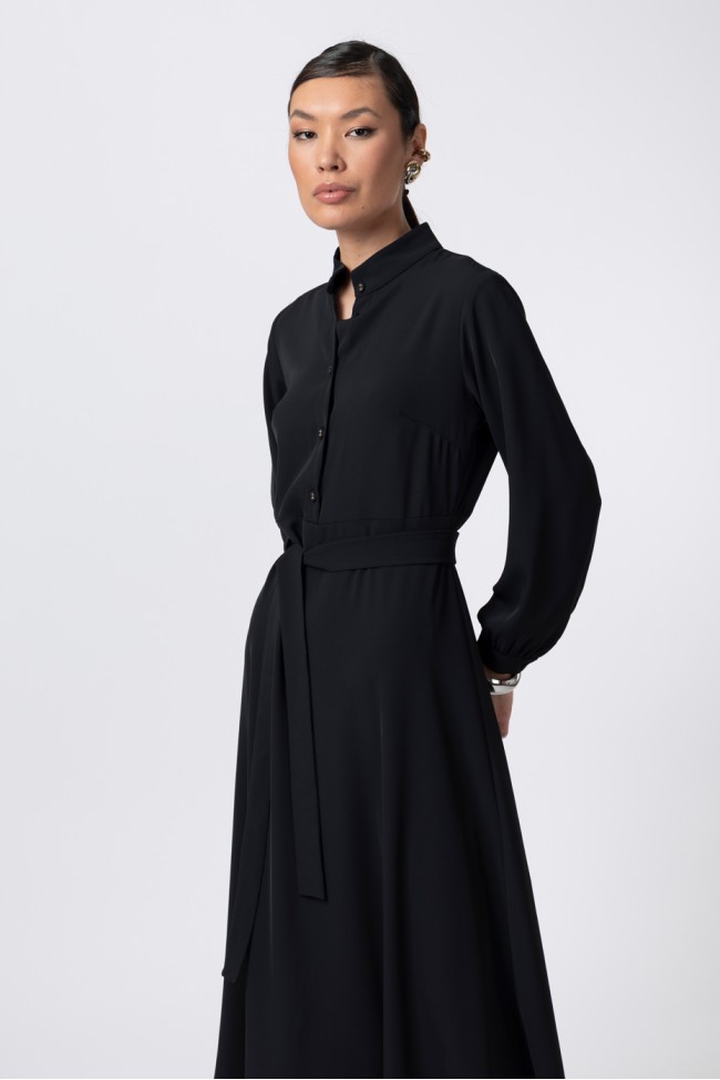 LONG SLEEVE BUTTON UP DRESS