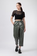 ECO LEATHER CROP PANTS