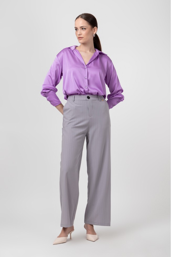 LONG SLEEVE SATIN SHIRT
