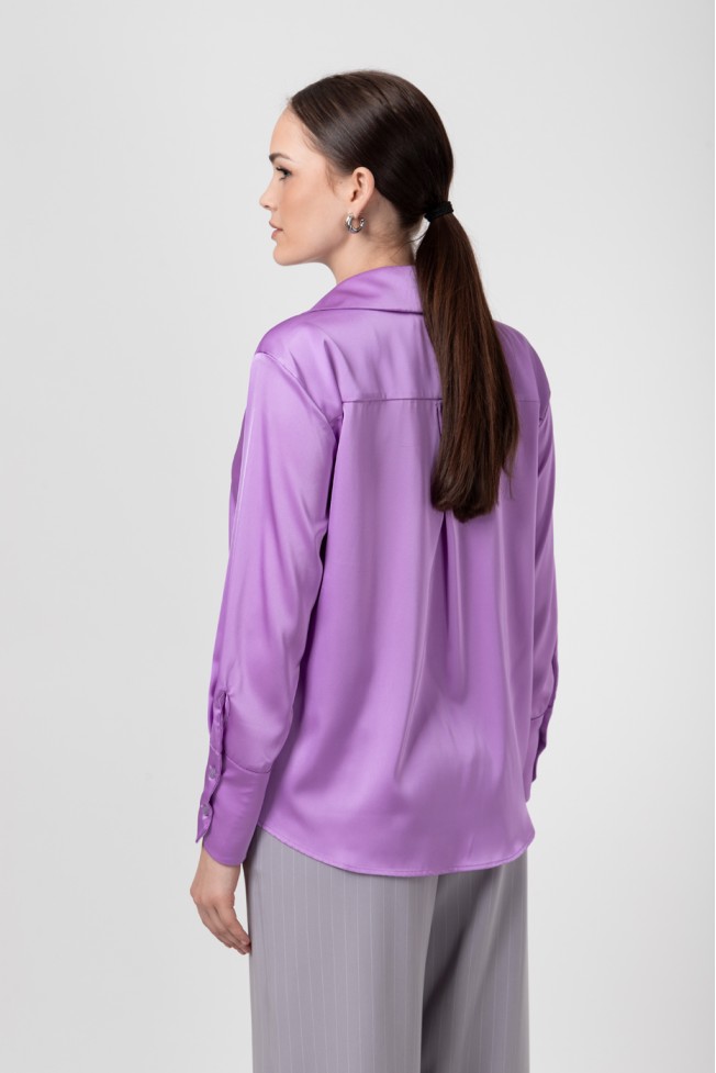 LONG SLEEVE SATIN SHIRT