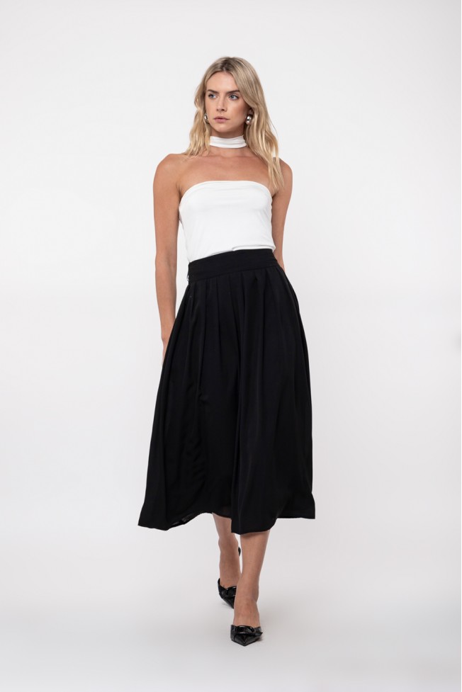 ΜΠΛΟΥΖΑ STRAPLESS ΜΕ ΛΑΙΜΟ ZOE BLACK
