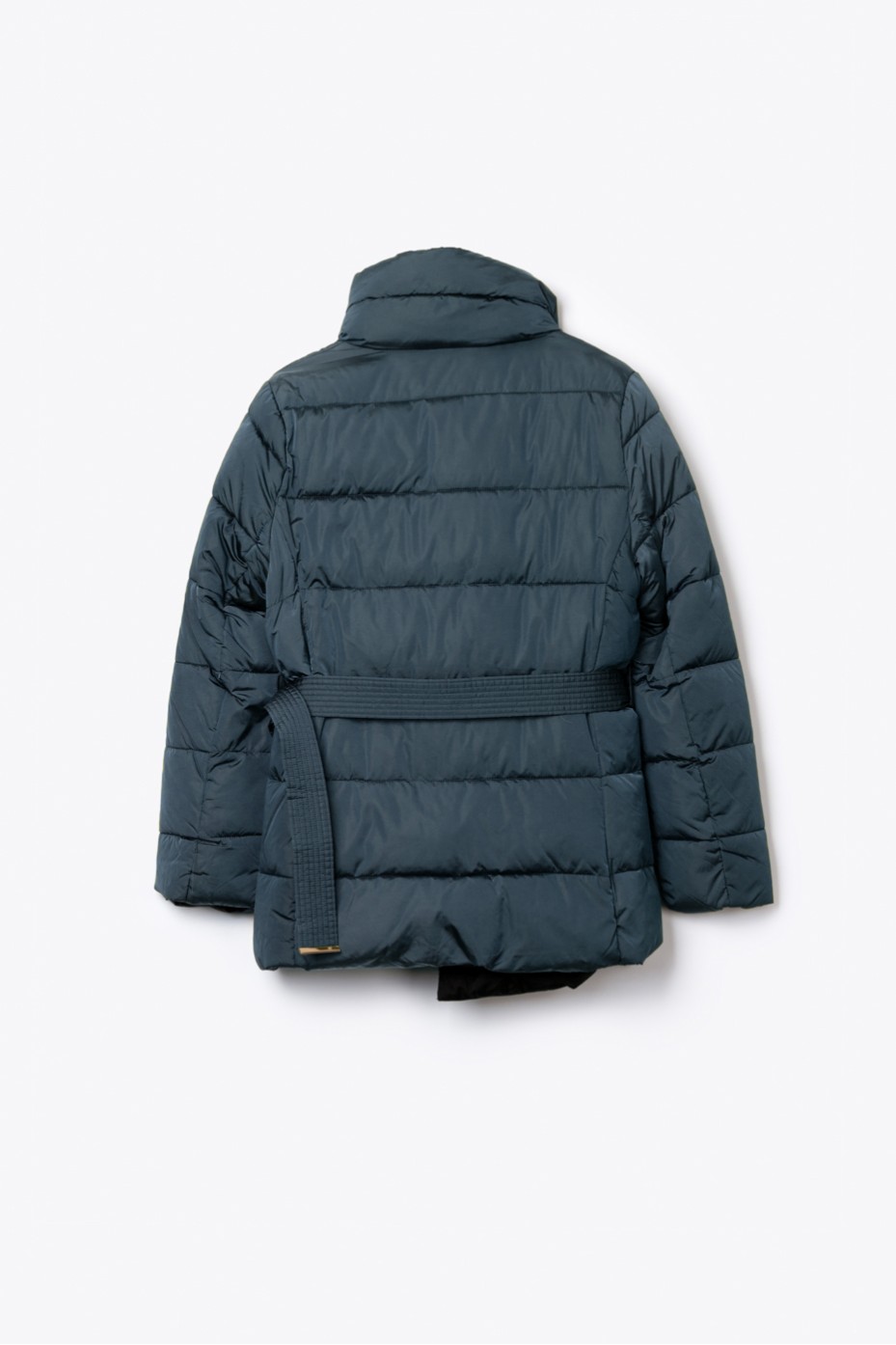 SHORT PUFFER JACKET WITH BELT