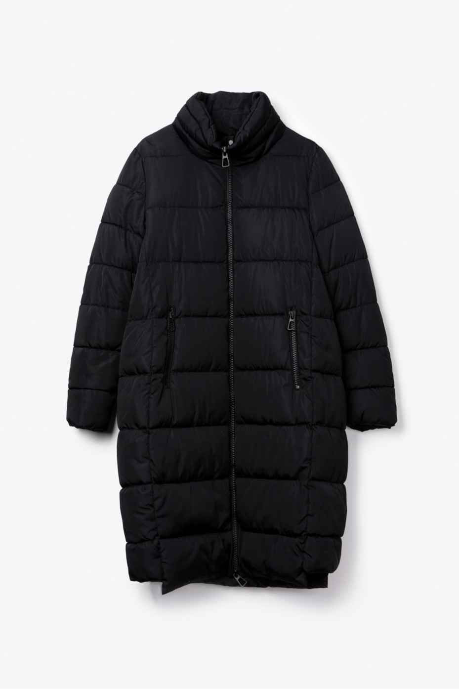 LONG PUFFER JACKER WITH ZIPPER