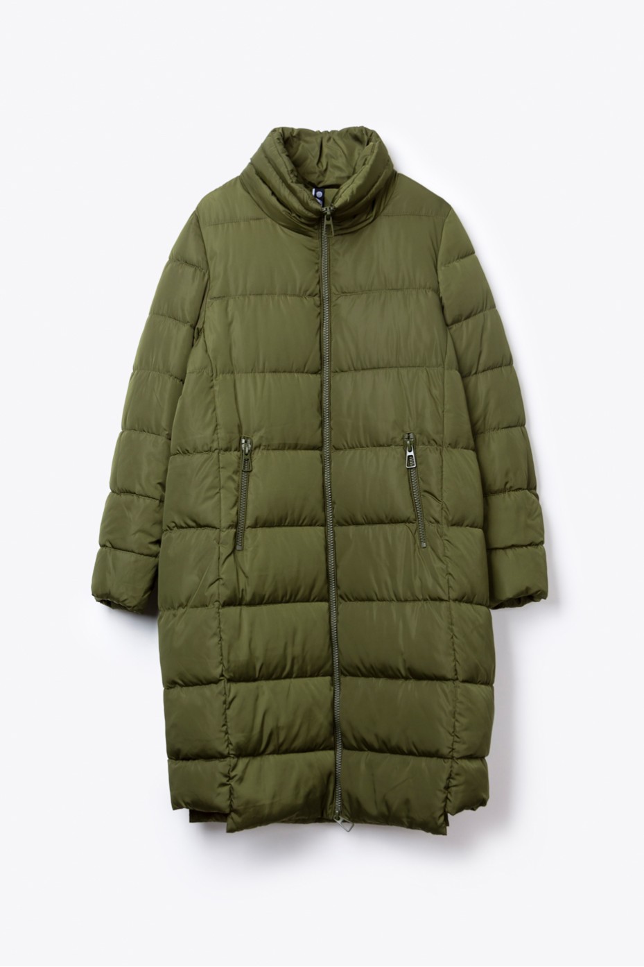 LONG PUFFER JACKER WITH ZIPPER