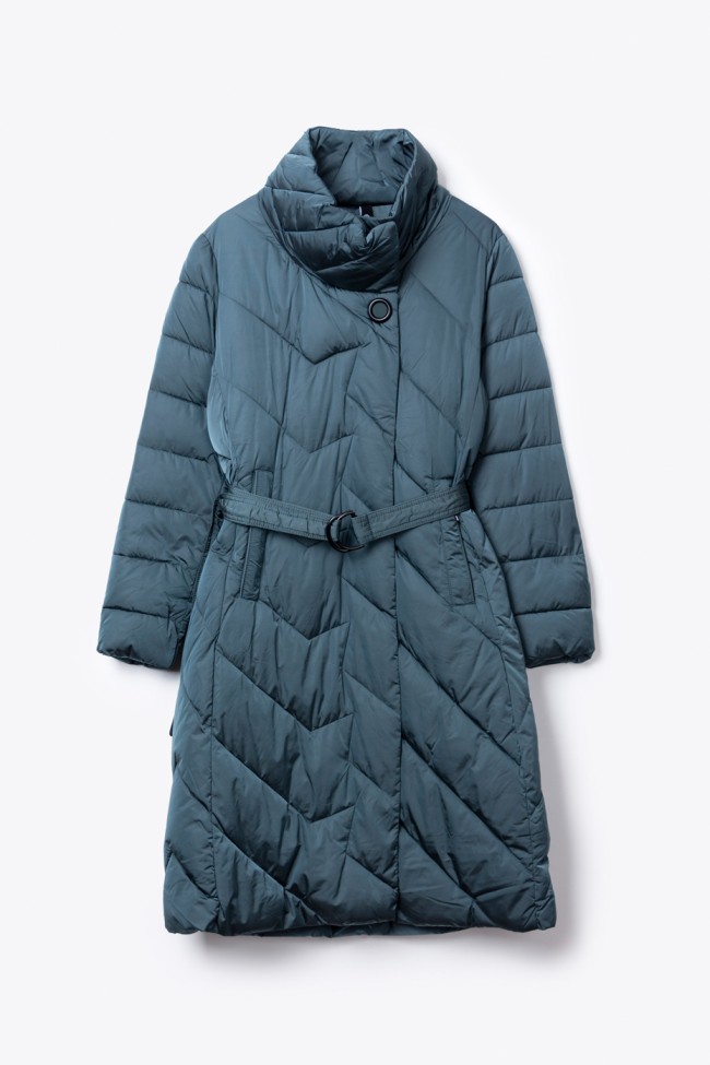 PUFFER JACKET WITH BELT