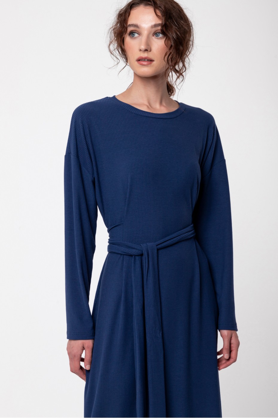 LONG SLEEVE DRESS WITH BELT