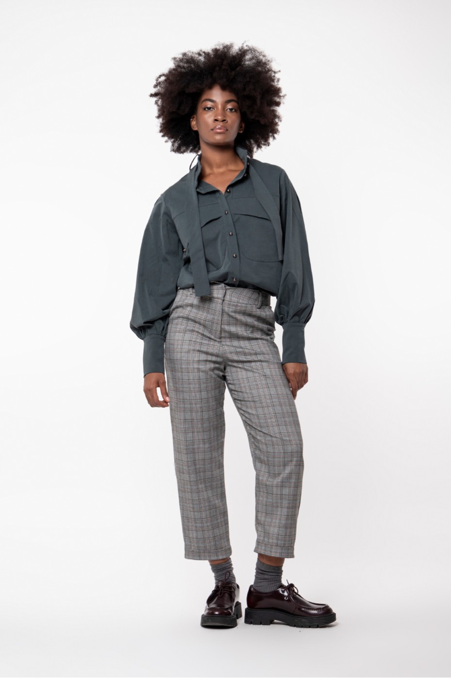 PLAID PANTS CROP