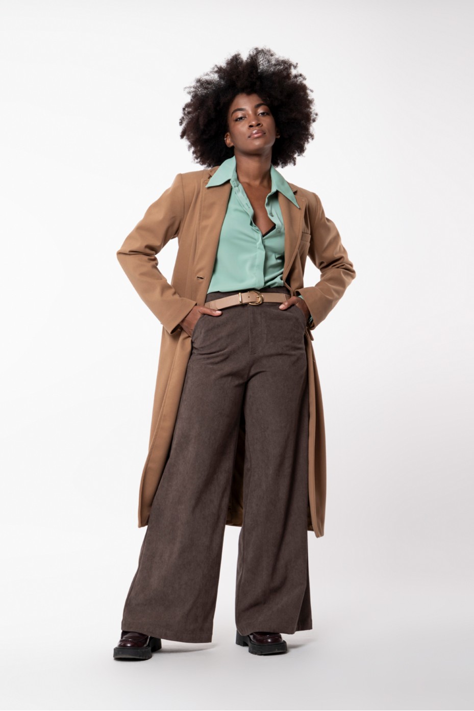 HIGH WAIST CORDUROY PANTS