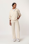 RIB BLOUSE WITH ZIPPER