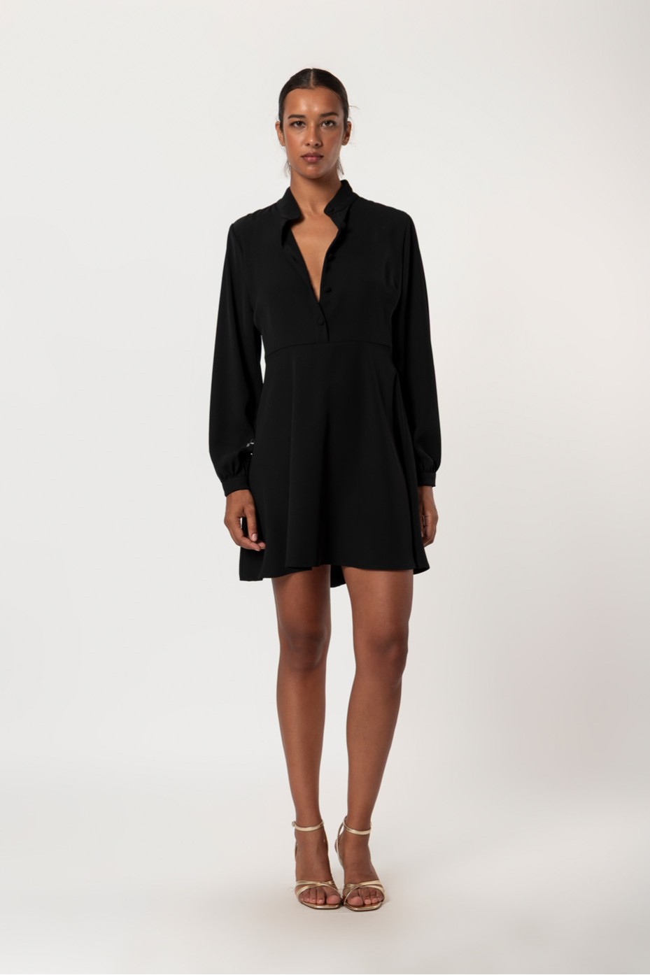 MINI BUTTON UP DRESS