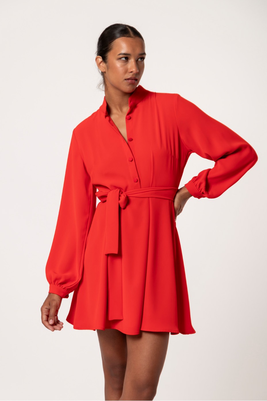 MINI BUTTON UP DRESS