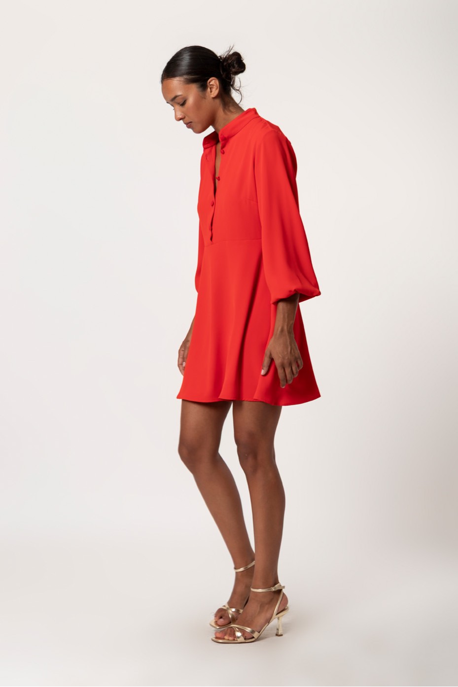 MINI BUTTON UP DRESS