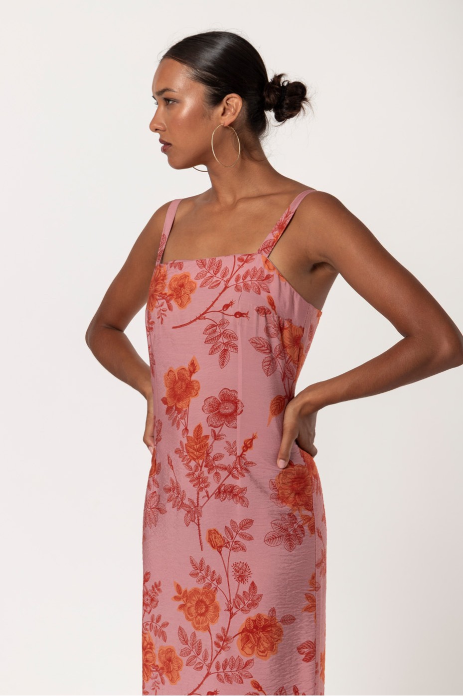 PRINTED MIDI DRESS