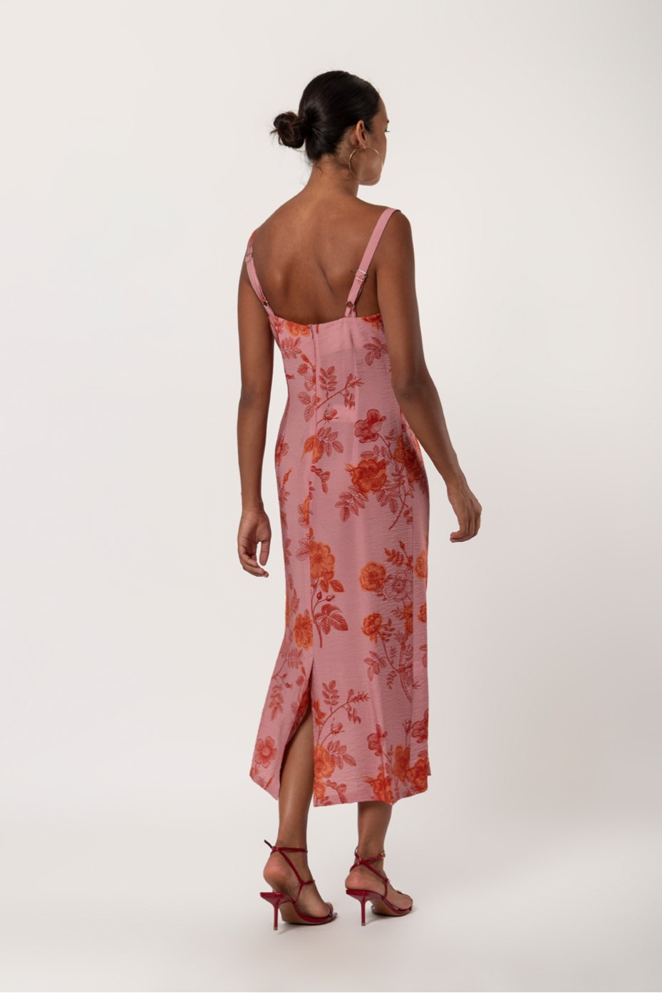 PRINTED MIDI DRESS
