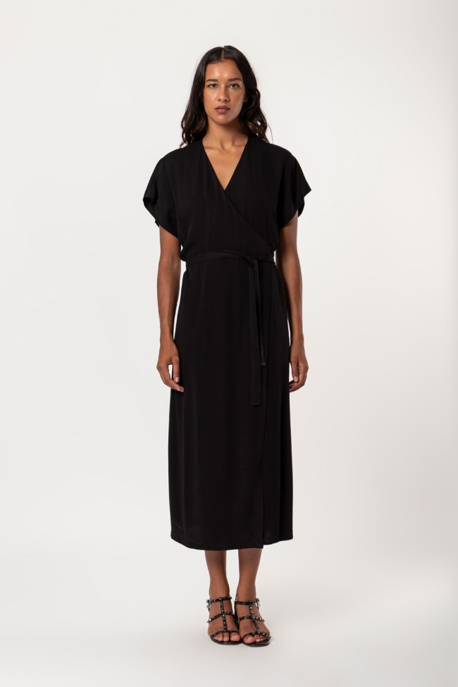 MIDI WRAP DRESS
