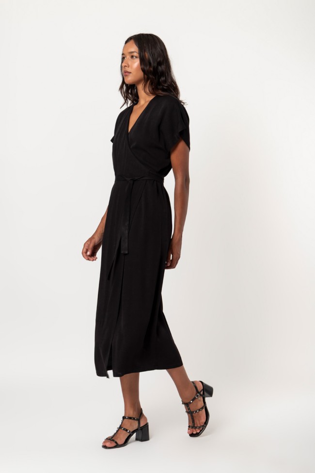MIDI WRAP DRESS