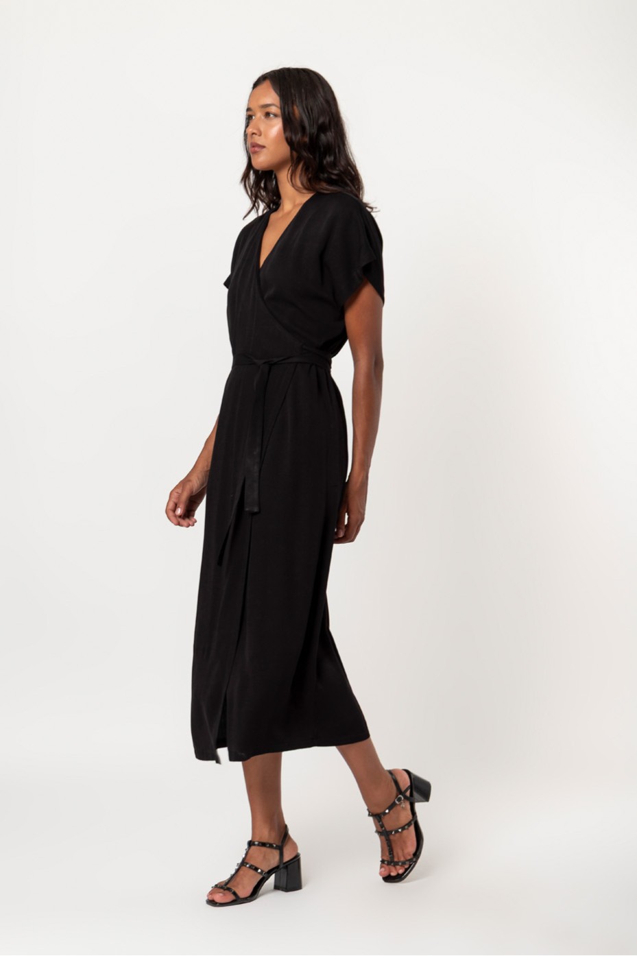 MIDI WRAP DRESS