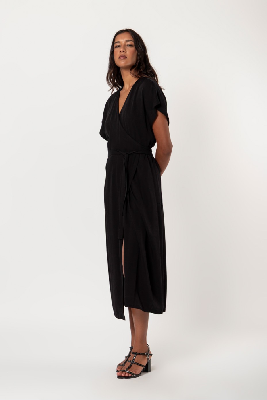 MIDI WRAP DRESS